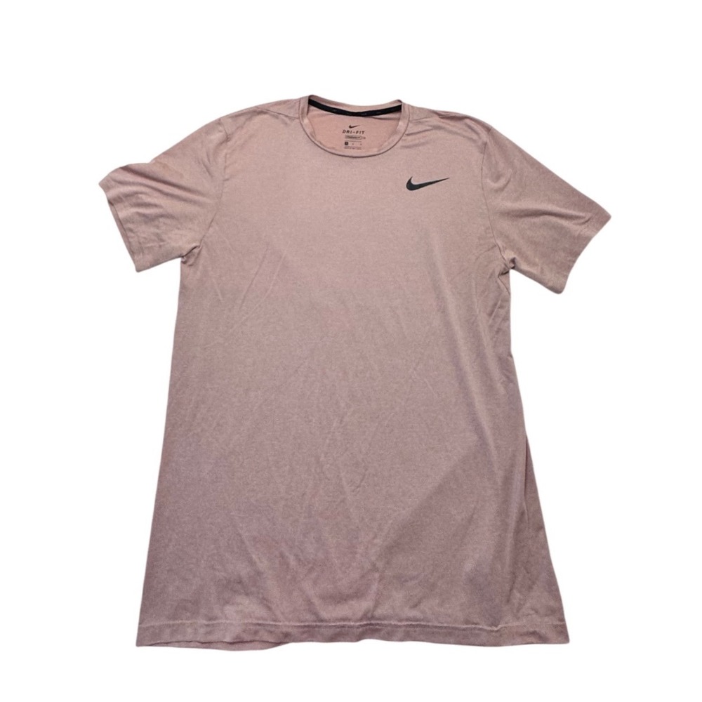 Nike Dri-FIT Mens Training Shirt Large Mauve‎ Pink Short Sleeve Athletic Tee